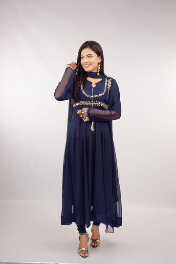 Blue-Maxi(Mirror work)